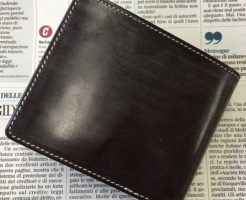 グレンチェック（GLENCHECK）のブライドルレザー二つ折り財布